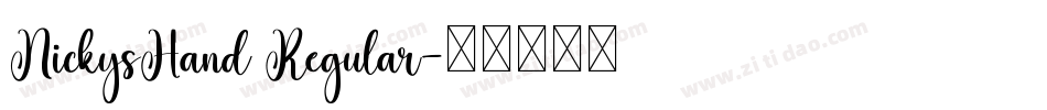 NickysHand Regular字体转换